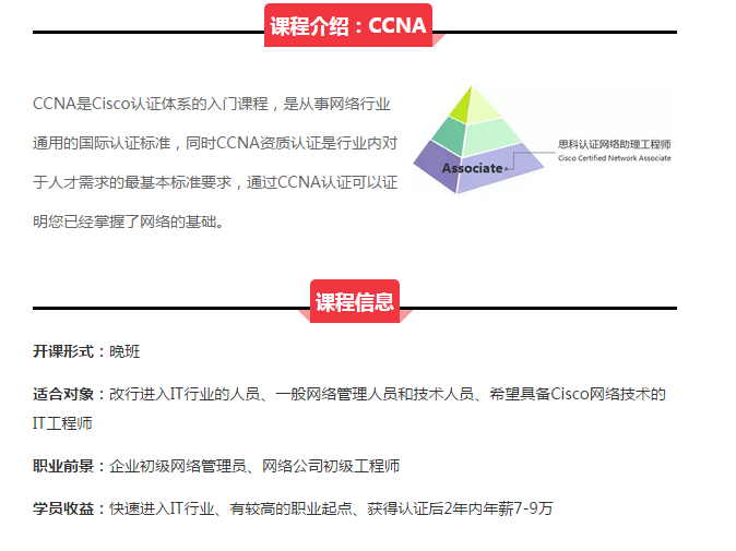 新一期的CCNA将于28号开班！