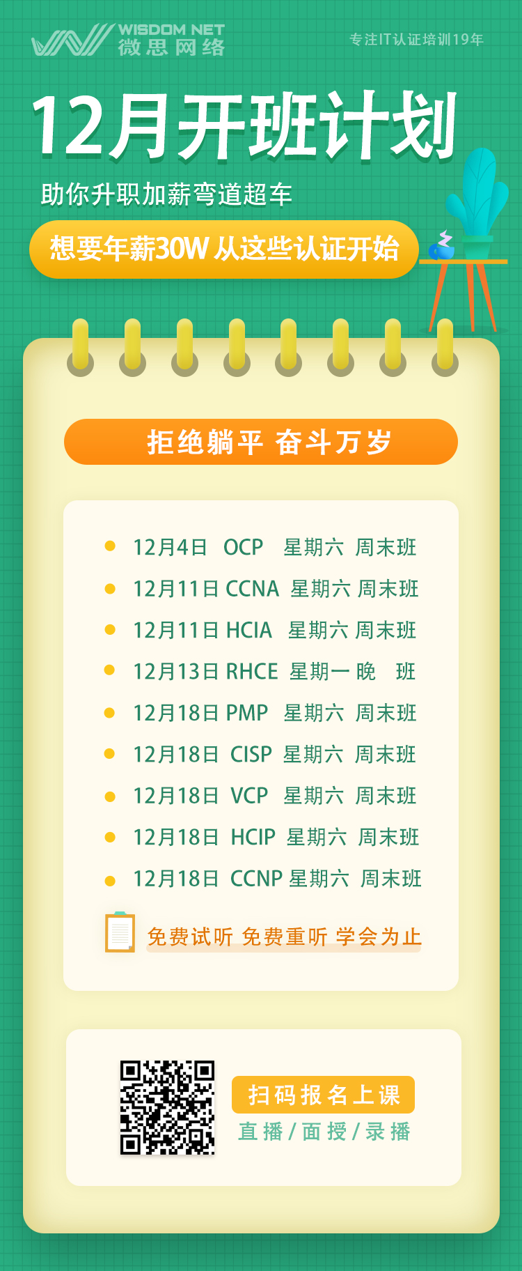 12月开班计划丨年初立的flag都实现了吗？